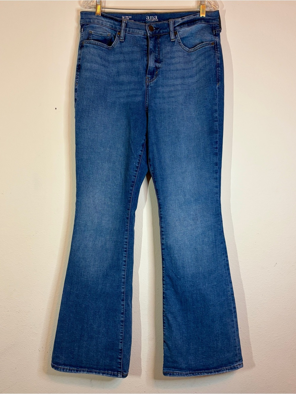 a.n.a Mid-Rise Blue Flare Jeans